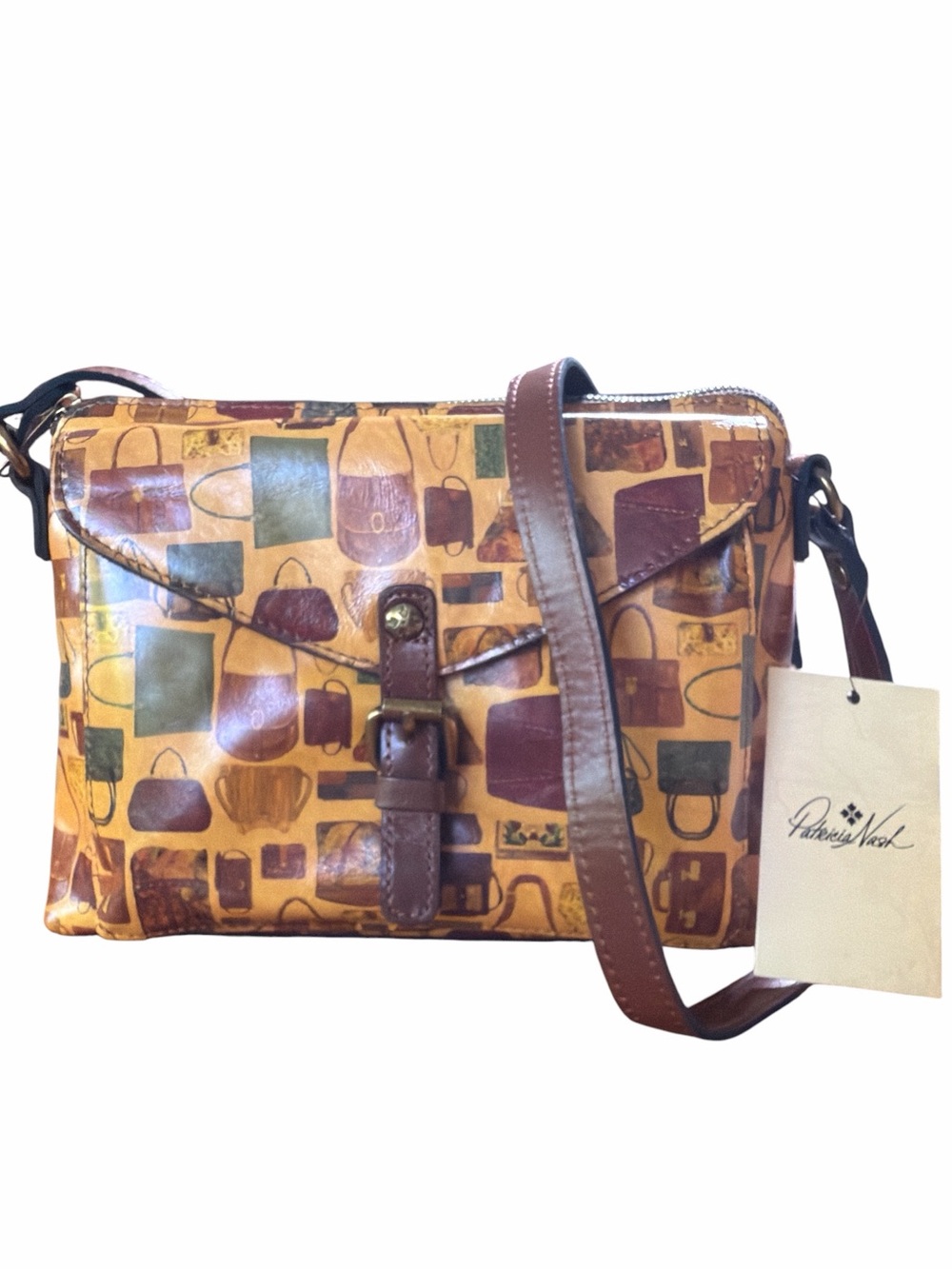 Patricia Nash Avellino Leather Crossbody Purse Bag Patsys Closet Print